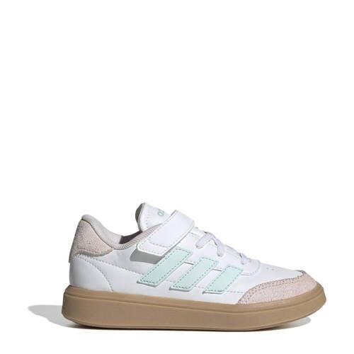 adidas Sportswear Courtblock sneakers wit/lichtblauw/roze/gum Jongens/...