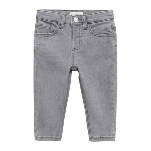 Mango Kids regular fit jeans grey denim Grijs Jongens Stretchkatoen Ef...