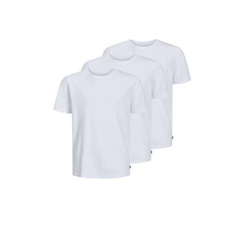 JACK & JONES JUNIOR T-shirt - set van 3 wit Jongens Katoen Ronde hals ...