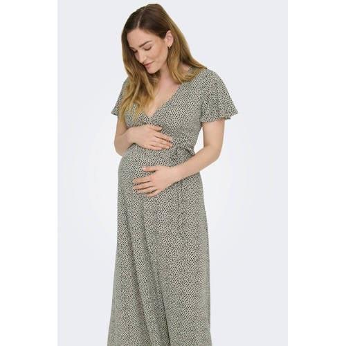 ONLY MATERNITY zwangerschapsjurk OLMPAULINE met stippen ecru/zwart Dam...