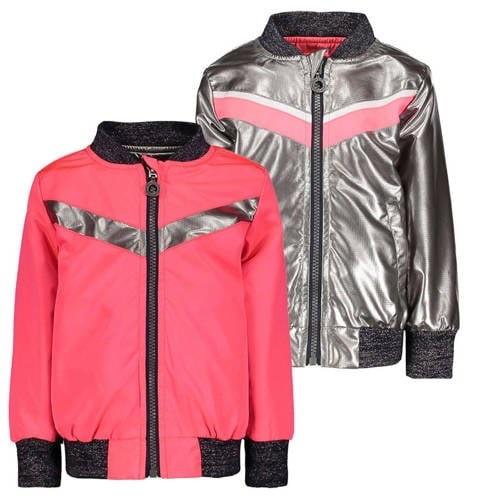 B.Nosy baby reversible zomerjas roze/grijs Meisjes Polyester Opstaande...