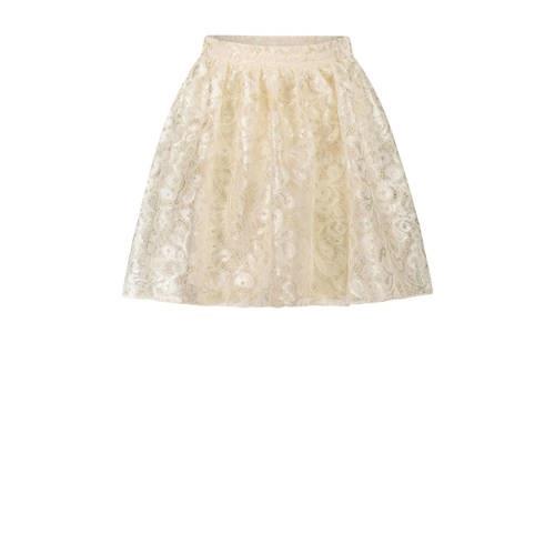 Le Chic kanten rok TRUTHY met kant bruin Effen - 128