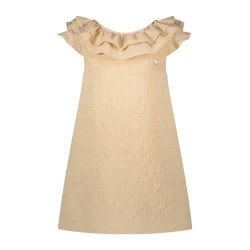 Le Chic A-lijn jurk SALUCA beige Meisjes Viscose Boothals Effen - 128