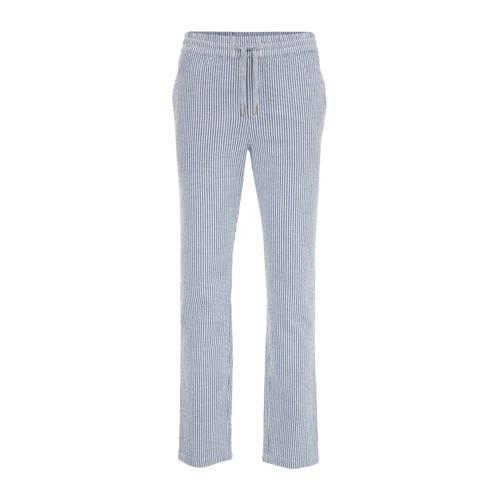 WE Fashion gestreepte slim fit broek lichtblauw Jongens Katoen Streep ...