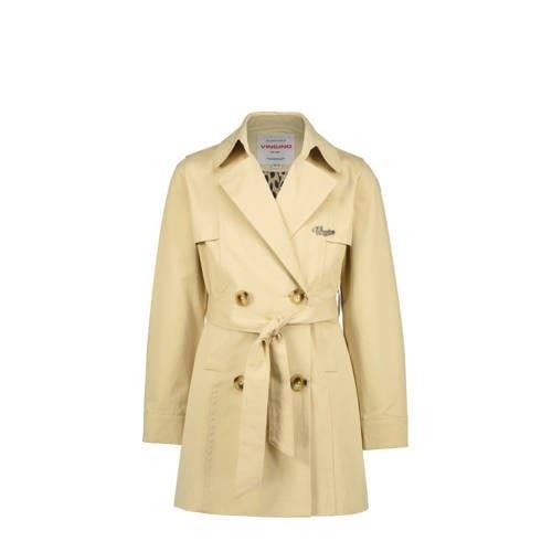 Vingino trenchcoat zomer Tuva beige Jas Meisjes Katoen Reverskraag Eff...