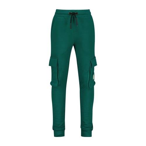 Vingino regular fit joggingbroek Sylvian donkergroen Jongens Katoen Ef...