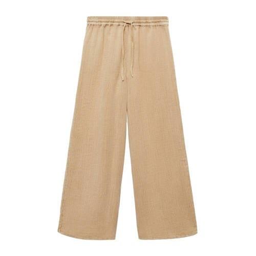 Mango Kids broek beige Meisjes Katoen Effen - 164(S)