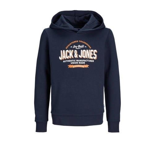JACK & JONES JUNIOR hoodie JJELOGO met logo donkerblauw Sweater Logo -...