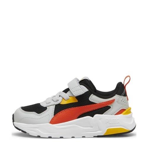 Puma Trinity Lite sneakers zwart/rood/lichtgrijs/oranje Jongens/Meisje...