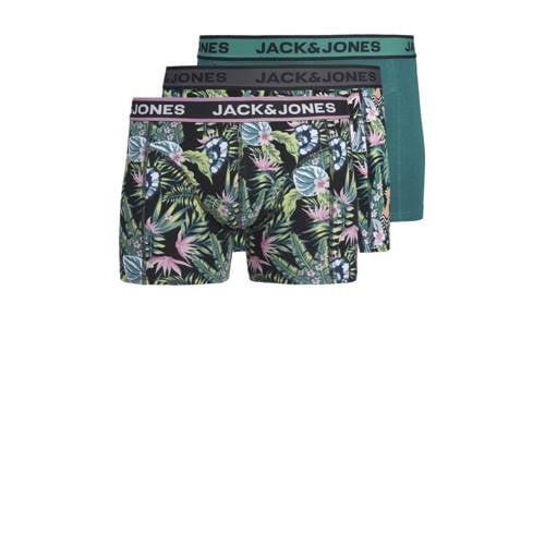 JACK & JONES JUNIOR boxershort JACDREW - set van 3 groen/zwart/roze Jo...