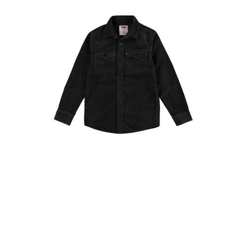 Levi's Kids corduroy overshiirt BARSTOW zwart Overhemd Effen - 140