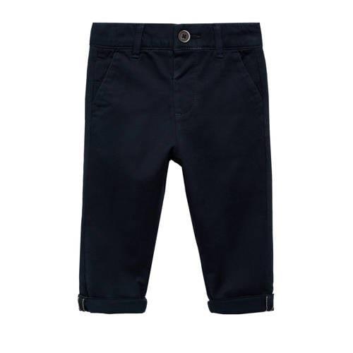 Mango Kids regular fit broek lichtbruin Blauw Jongens Stretchkatoen Ef...