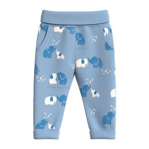 s.Oliver baby broek lichtblauw/blauw/wit Jongens Stretchkatoen Effen -...