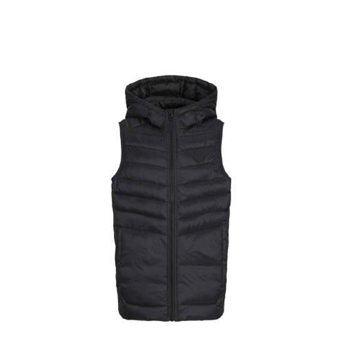 JACK & JONES JUNIOR bodywarmer JJESPRINT zwart Jongens Nylon Capuchon ...