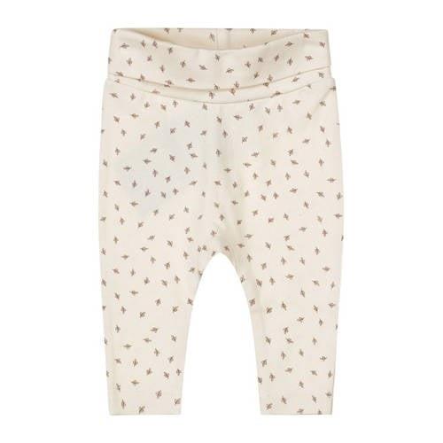 Dirkje baby broek met all over print offwhite/bruin Ecru Jongens/Meisj...