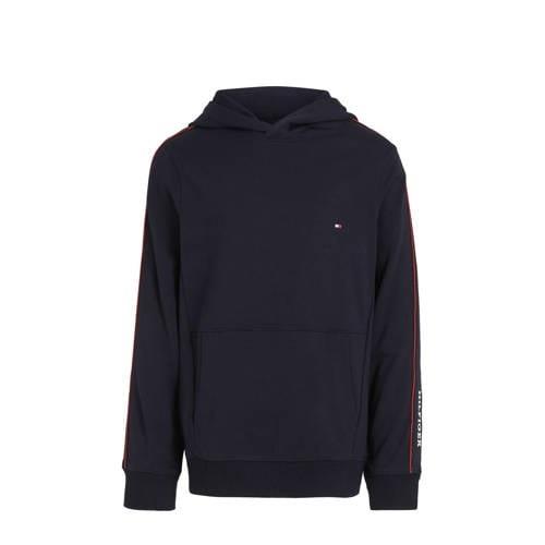 Tommy Hilfiger hoodie met contrastbies donkerblauw/rood Sweater Jongen...