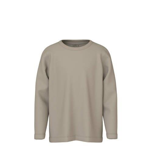 NAME IT MINI longsleeve NMMVOBBO beige Jongens Katoen Ronde hals Effen...