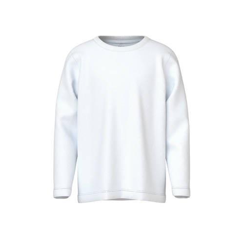 NAME IT KIDS longsleeve NKMVOBBO wit Jongens Katoen Ronde hals Effen -...