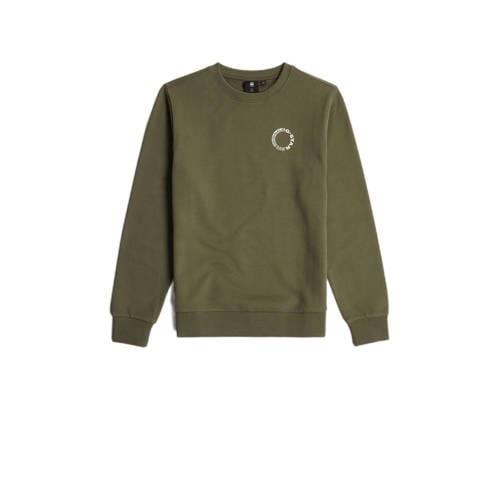 G-Star RAW sweater groen Trui Backprint - 164 | Trui van G-Star RAW