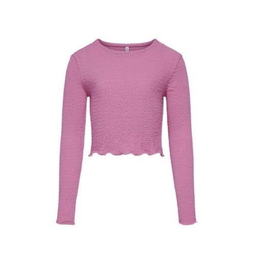 KIDS ONLY GIRL crop top KOGEMMA zoetroze Meisjes Polyester Ronde hals ...