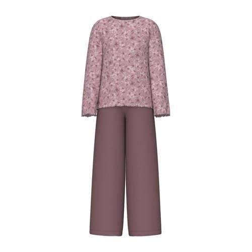 NAME IT KIDS pyjama met bloemdessin paars/mauve Meisjes Stretchkatoen ...