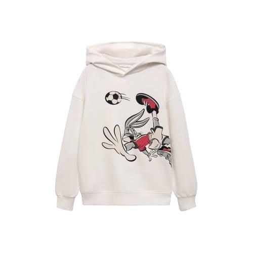 Mango Kids Tweety; Looney Tunes hoodie met printopdruk offwhite Sweate...