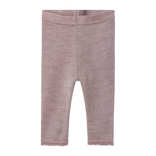 NAME IT BABY baby slim fit legging NBFWANG van merinowol en all over p...