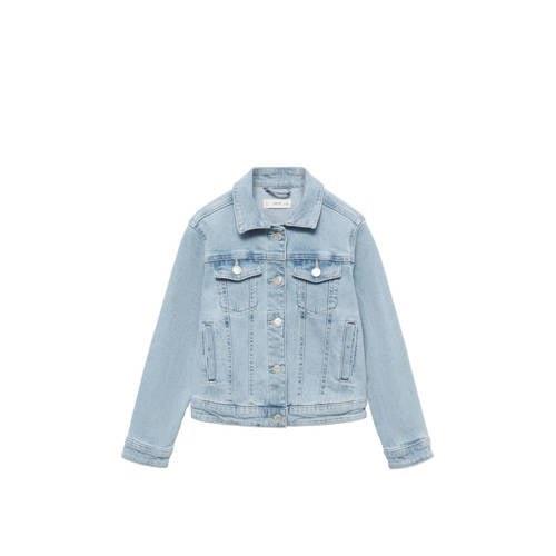 Mango Kids spijkerjas light blue Blauw Meisjes Denim Klassieke kraag E...