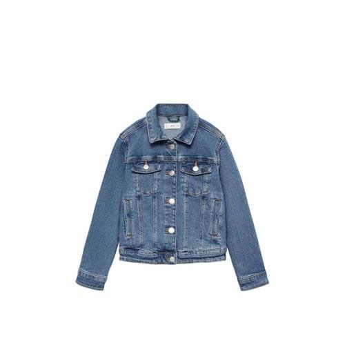 Mango Kids spijkerjas medium blue Blauw Meisjes Denim Klassieke kraag ...