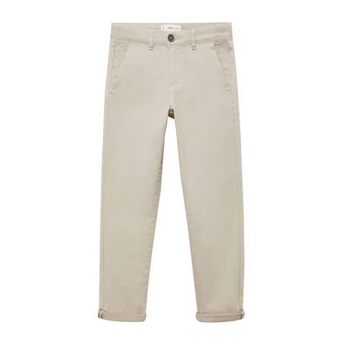 Mango Kids broek offwhite Wit Jongens Stretchkatoen Effen - 146