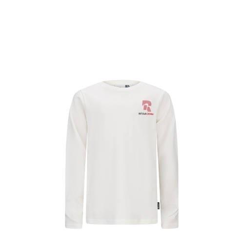 Retour Jeans longsleeve Eric met backprint offwhite Wit Jongens Katoen...