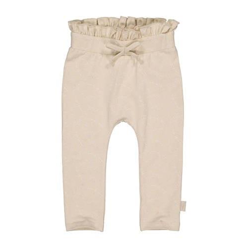 LEVV baby regular fit broek LNIRANOS Beige Meisjes Stretchkatoen Bloem...