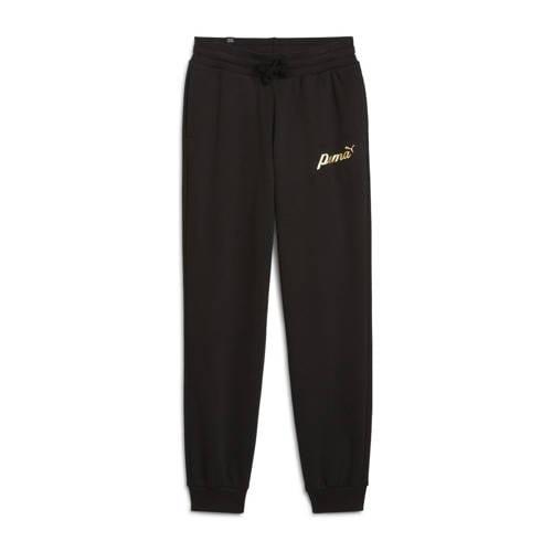 Puma joggingbroek zwart/goudkleurig Jongens/Meisjes Katoen Logo - 164