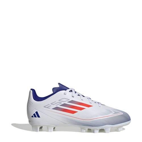 adidas Performance F50 Club Junior voetbalschoenen wit/rood/kobaltblau...