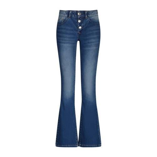 Raizzed flared jeans Melbourne mid blue stone Blauw Meisjes Stretchden...