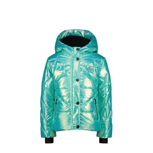 Vingino gewatteerde winterjas Teila turquoise metallic Blauw Meisjes P...