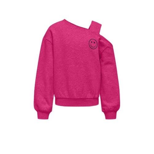 KIDS ONLY GIRL sweater KOGSEEMA met printopdruk fuchsia Roze Printopdr...