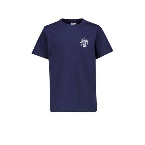 America Today T-shirt met backprint donkerblauw/wit Jongens Katoen Ron...