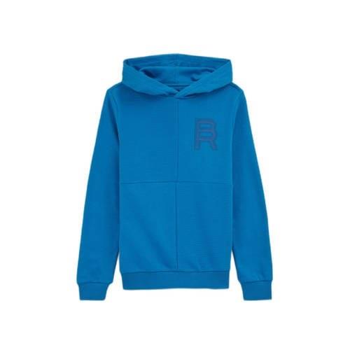 WE Fashion hoodie blauw Trui Jongens Katoen Capuchon Effen - 98/104