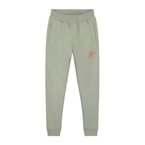 Malelions joggingbroek Striped Signature saliegroen/oranje Jongens Kat...