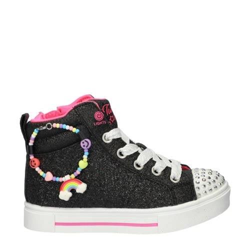 Skechers S-Lights Twinkle Charms Bestie sneakers met lichtjes zwart Me...