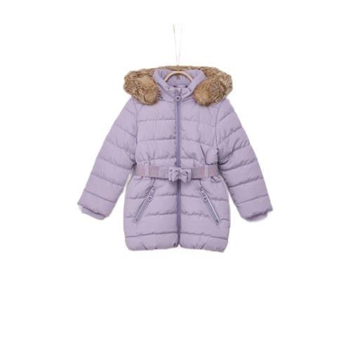 s.Oliver gewatteerde winterjas lila Paars Meisjes Polyester Capuchon E...