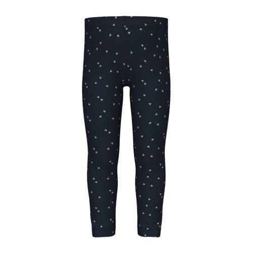 NAME IT MINI legging met all over print zwart/grijs Meisjes Stretchkat...