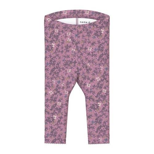 NAME IT BABY baby gebloemde legging roze Meisjes Stretchkatoen Bloemen...