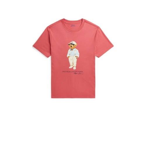 POLO Ralph Lauren T-shirt met printopdruk Rood Jongens Katoen Ronde ha...