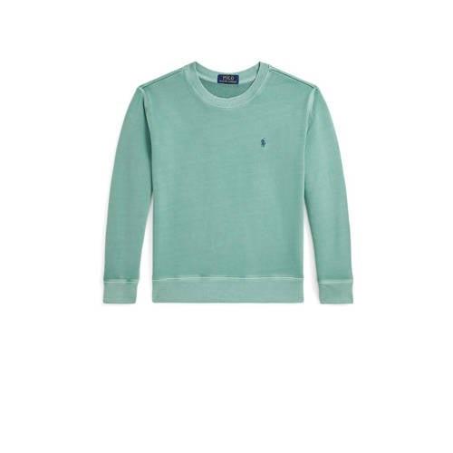 POLO Ralph Lauren sweater met logo mintgroen Jongens Katoen Ronde hals...