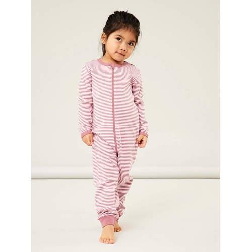 NAME IT BABY gestreepte baby pyjama NBNNIGHTSUIT roze Jongens/Meisjes ...