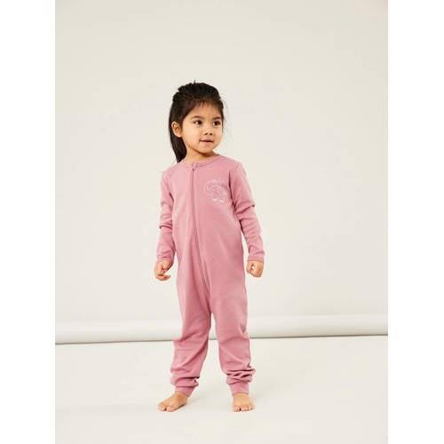 NAME IT BABY baby pyjama NBNNIGHTSUIT - set van 2 lichtroze/wit Jongen...