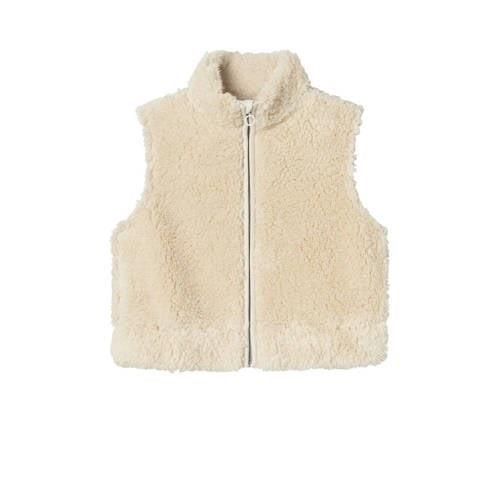 NAME IT KIDS bodywarmer NKFNENNY lichtzand Beige Meisjes Teddy Opstaan...