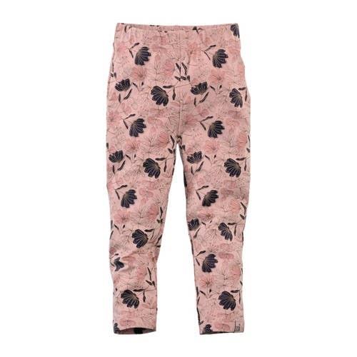 Z8 legging Fem roze/bruin Meisjes Stretchkatoen Bloemen - 92